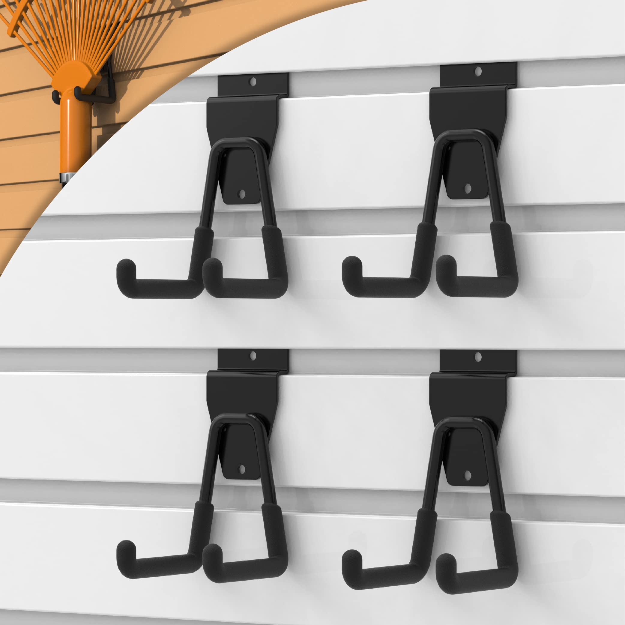 Amazon.com: HUHOLE Heavy Duty Slatwall Hooks (4 Pack) – Large